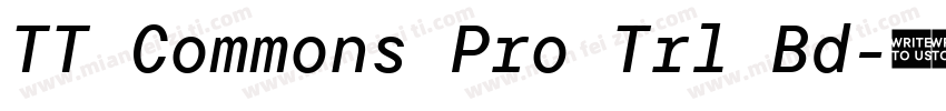 TT Commons Pro Trl Bd字体转换